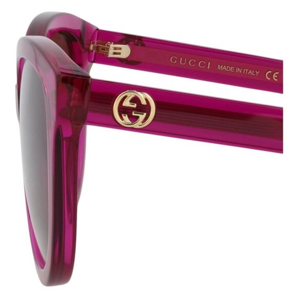 Gucci Womens Round/Oval Pink Pink Red Fashion Designer Eyewear - Picture 4 of 4